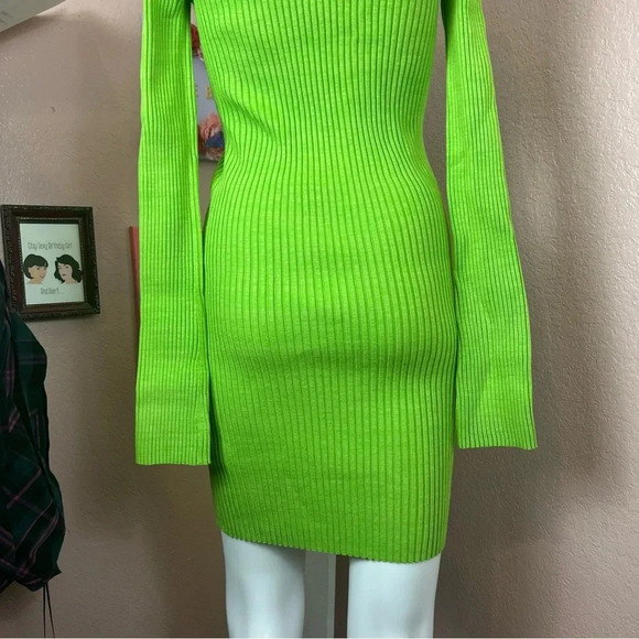 NWT Helmut Lang Ribbed-knit Mini Dress - Picture 10 of 12